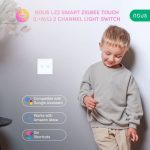 image-Nous LZ2 Zigbee Smart Dotykový Svetelný Vypínač 2 kanály